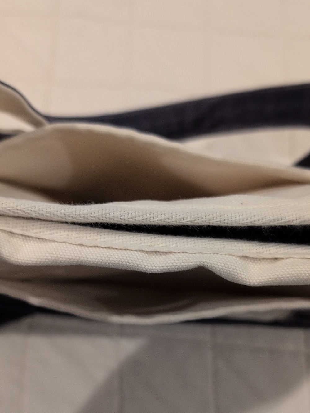 Storq Carryall Canvas Navy & Cream Diaper Bag - Picture 9 of 14